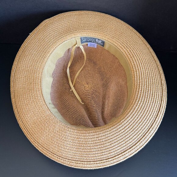 San Diego Hat Co. Womens Straw Beach Pool Fedora With Animal Print & Zebra Band - Picture 5 of 11